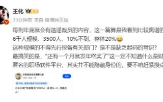 王化辟谣小米年底裁员传闻，编个谣言起码的常识总要有吧！