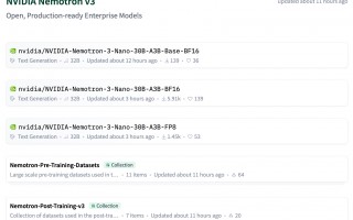 英伟达发布 Nemotron 3 系列开放模型