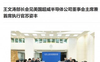 商务部部长王文涛会见 AMD CEO 苏姿丰