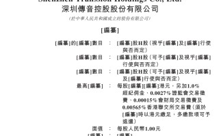 “非洲手机之王”传音控股向香港联交所递交 H 股发行上市申请