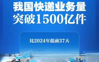 今年我国快递业务量突破1500亿件