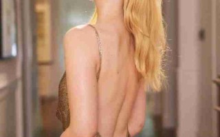 艾丽范宁活动写真图赏 穿深V长裙秀绝美腰臀