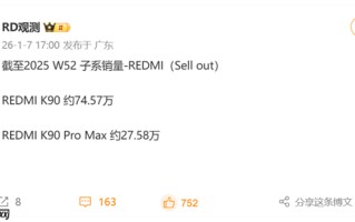 REDMI K90系列实力圈粉：上市不到3个月 累计销量超百万台