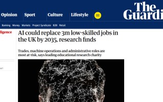 AI 到 2035 年或将取代英国 300 万个低技能岗位