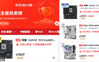 华硕B850重炮手二代WIFI7主板领衔 双12称霸热卖榜