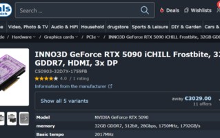 入门级型号完全消失：德国最便宜RTX 5090竟是一款水冷卡！
