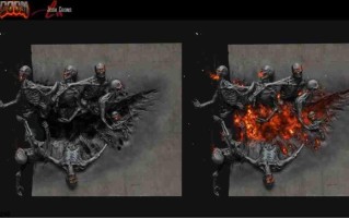 原版《毁灭战士4》美术概念图 活体兵器四足坦克等