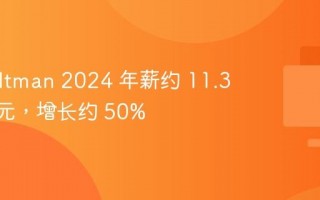 Sam Altman 2024 年薪约 11.37 万美元，增长约 50%