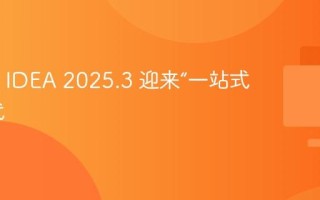 IntelliJ IDEA 2025.3 迎来“一站式”新时代